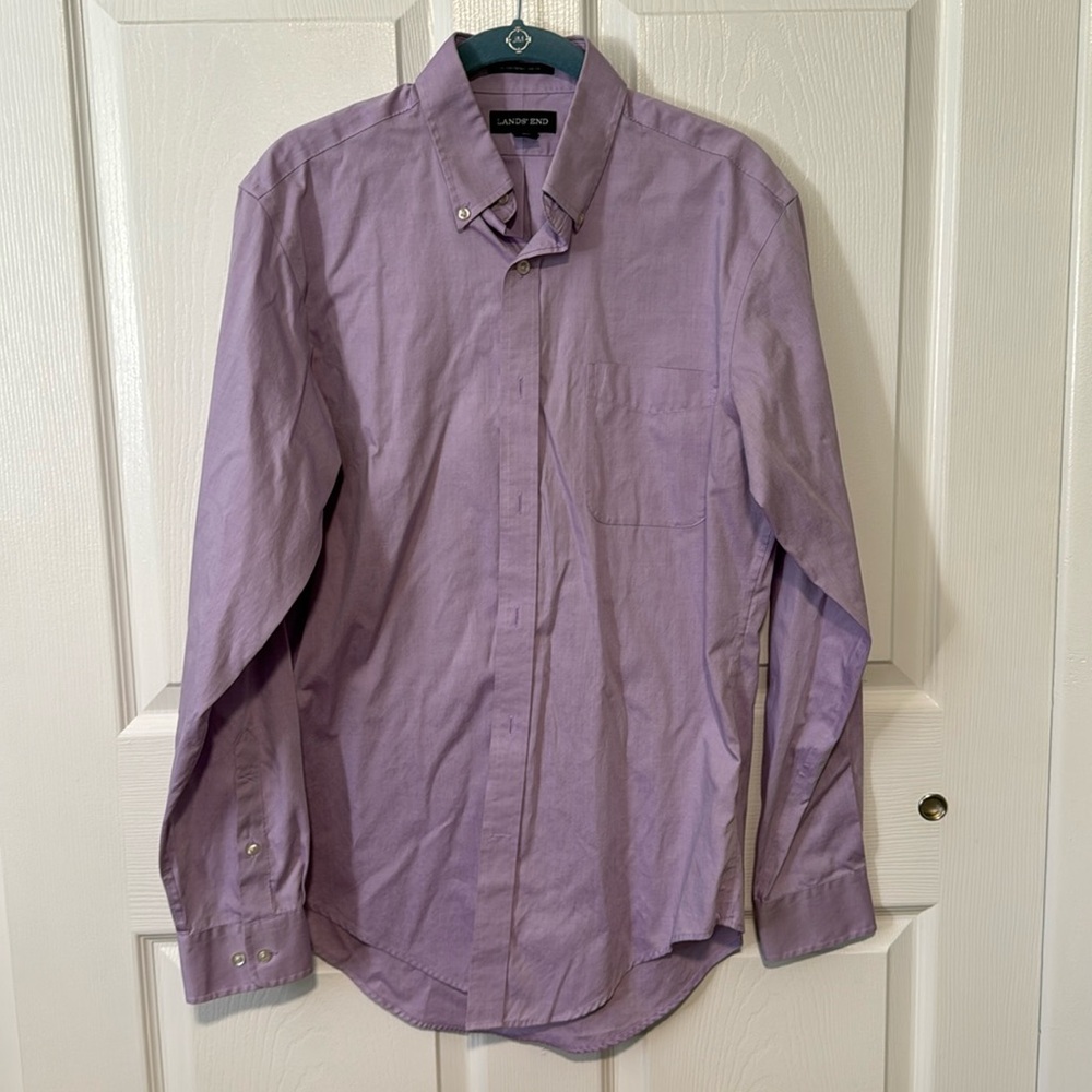Land’s End No Iron Pinpoint Oxford Tailored Fit 15x34 Medium